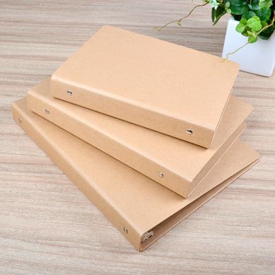 کیفیت  UV Coating A6 A5 Kraft Paper File Folder With Ring Binded کارخانه