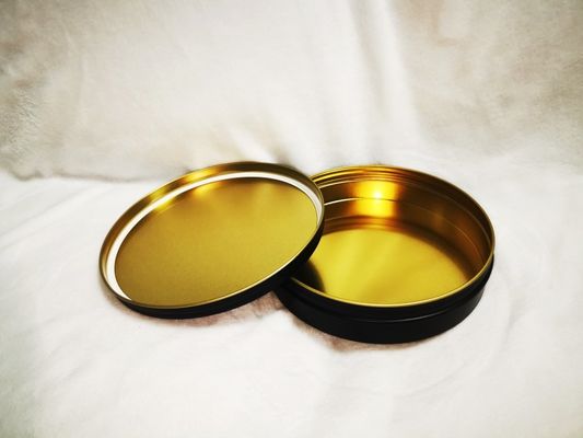 خلاء خالی قوطی قوطی کاویار بسته بندی درجه غذایی 1000 میلی لیتر / گرم 1 کیلوگرم با سیاه مات در داخل طلا