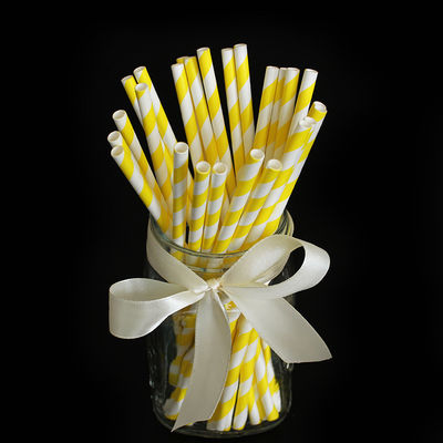 مواد غذایی درجه بازیافتی Biodegradable Paper Straws چاپ شده دوستدار محیط زیست